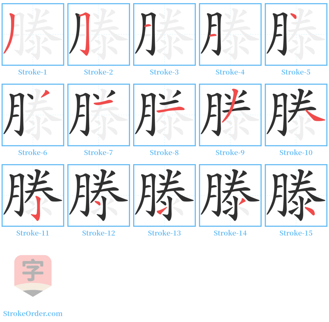 滕 Stroke Order Diagrams