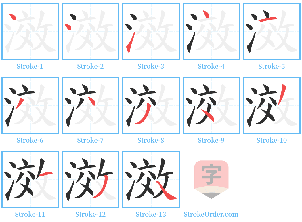 滧 Stroke Order Diagrams