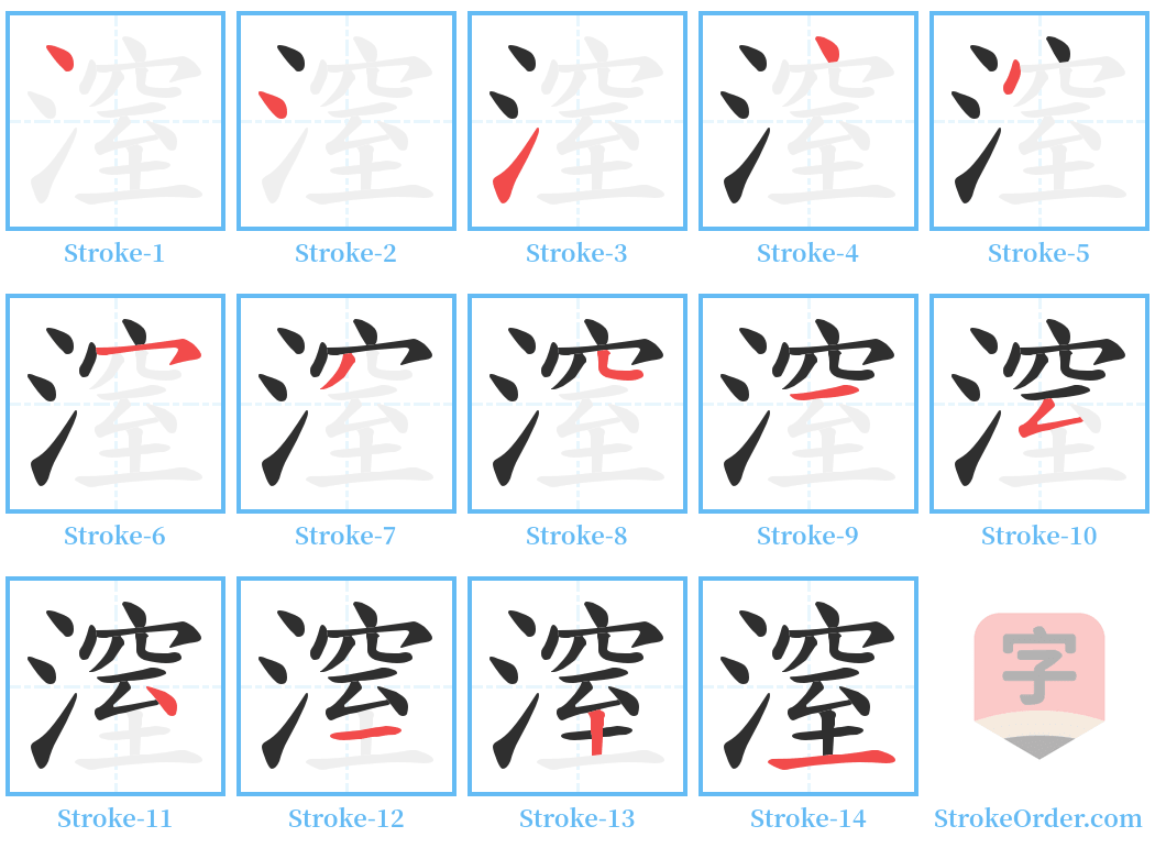 潌 Stroke Order Diagrams