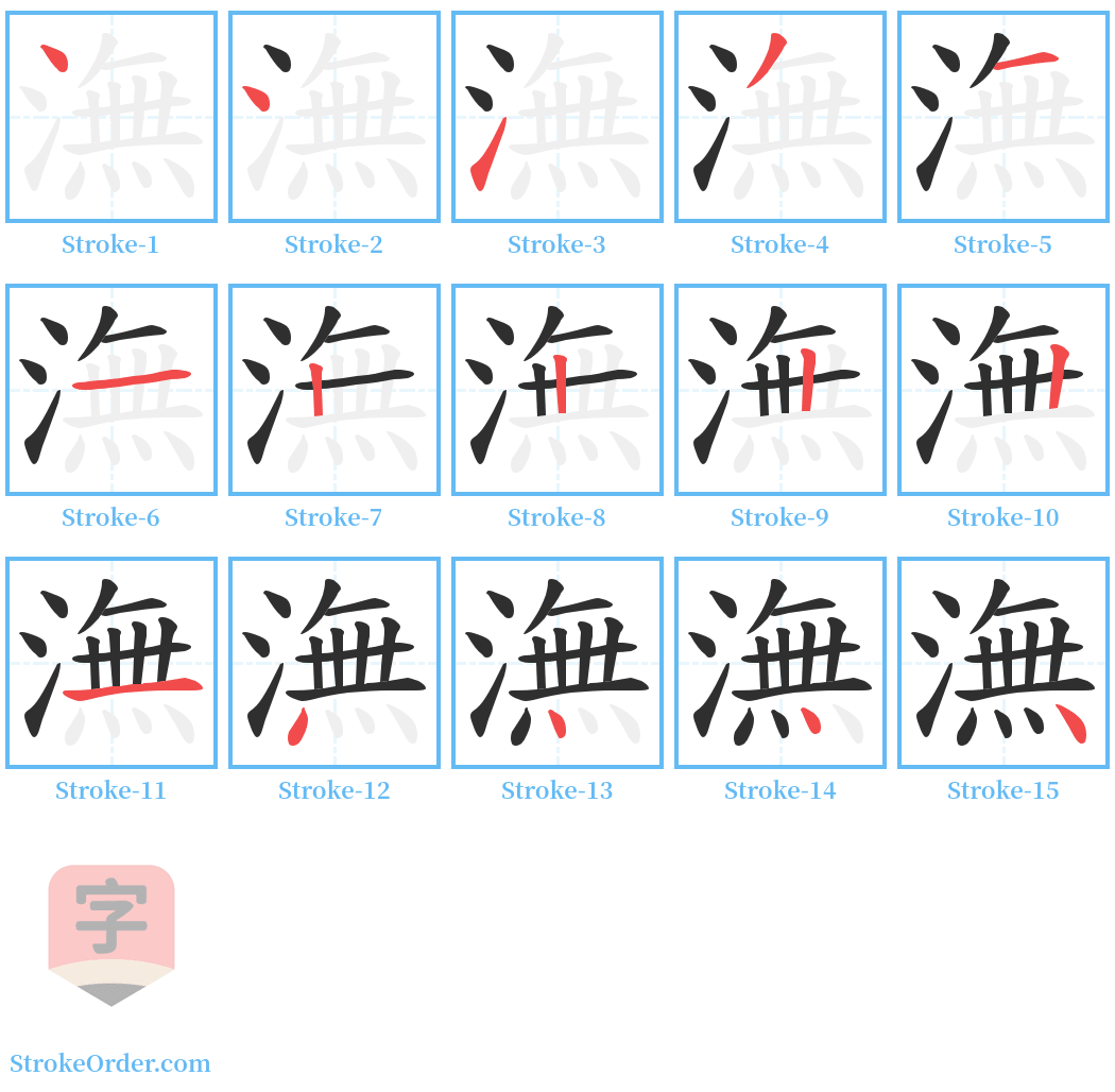 潕 Stroke Order Diagrams