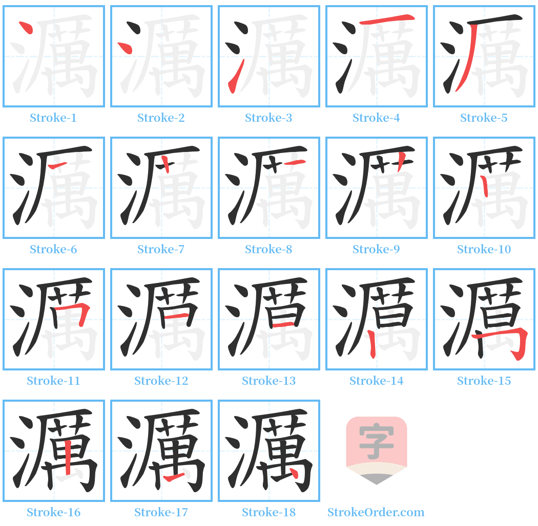 濿 Stroke Order Diagrams