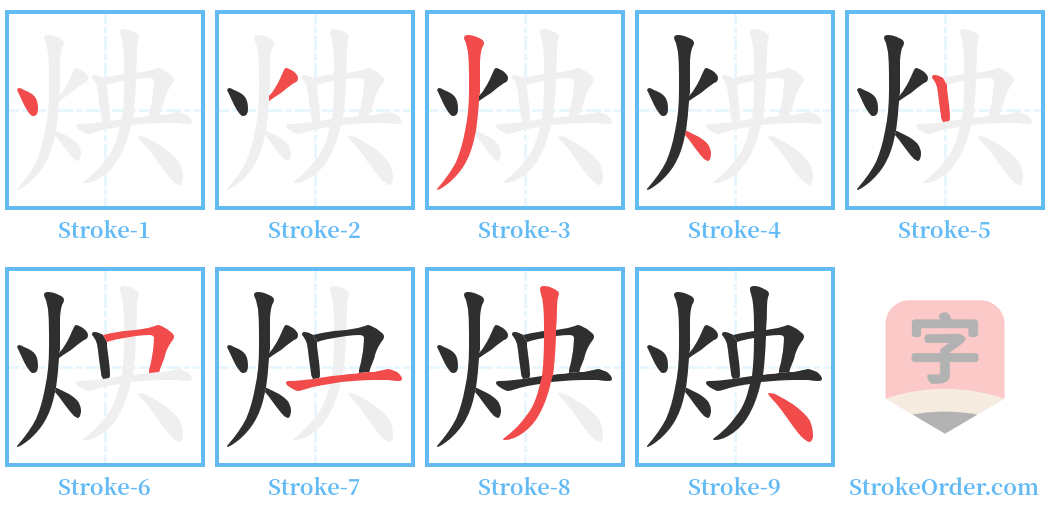 炴 Stroke Order Diagrams