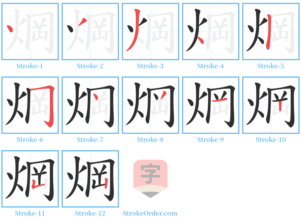 焵 Stroke Order Diagrams