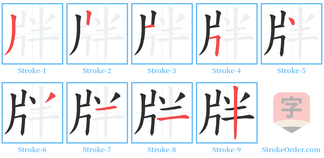 牉 Stroke Order Diagrams