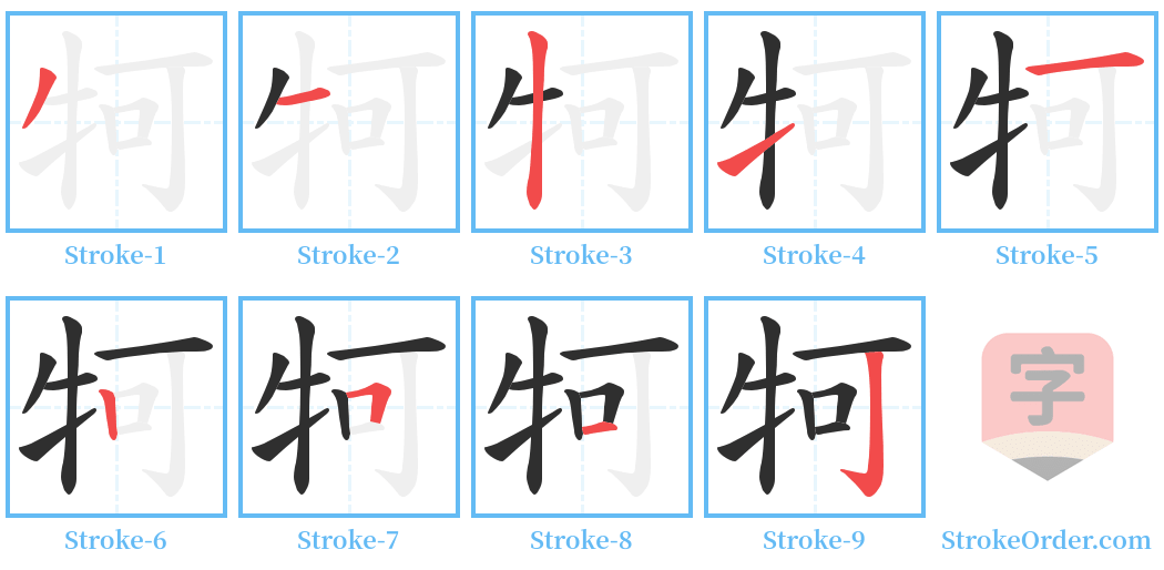 牱 Stroke Order Diagrams