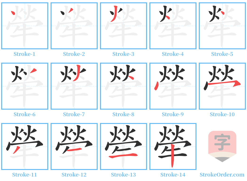 犖 Stroke Order Diagrams