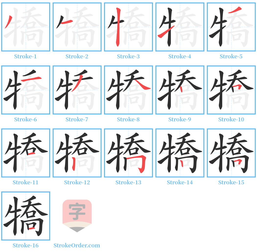 犞 Stroke Order Diagrams