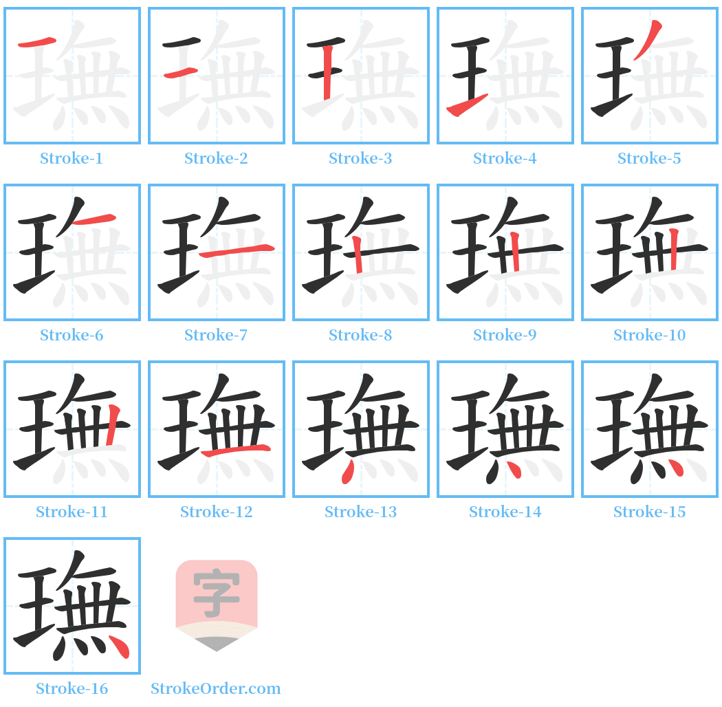 璑 Stroke Order Diagrams