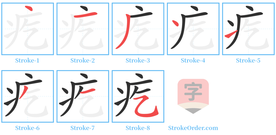 疙 Stroke Order Diagrams