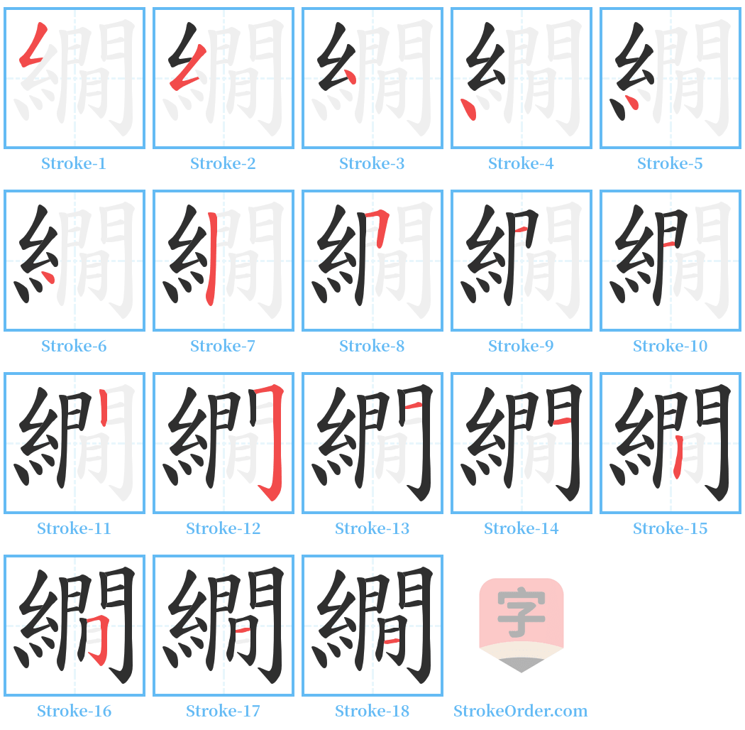 繝 Stroke Order Diagrams