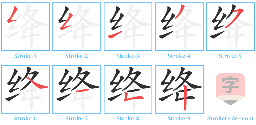 绛 Stroke Order Diagrams