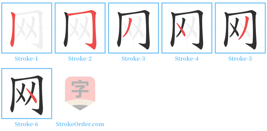 网 Stroke Order Diagrams