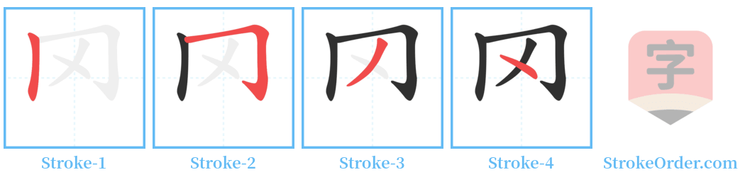 罓 Stroke Order Diagrams