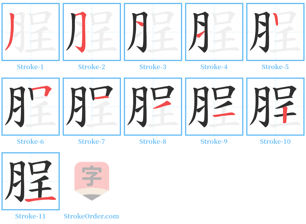 脭 Stroke Order Diagrams