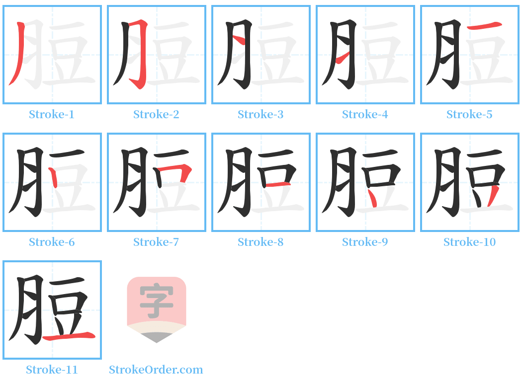 脰 Stroke Order Diagrams