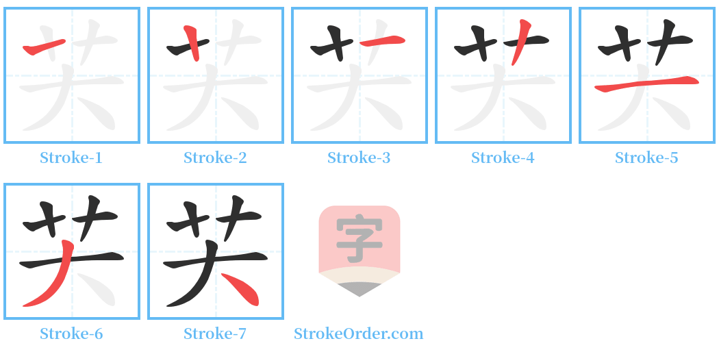 芖 Stroke Order Diagrams