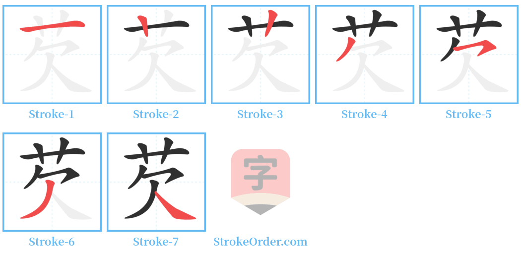 芡 Stroke Order Diagrams