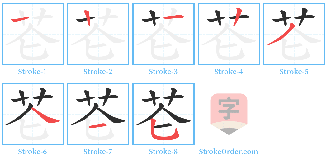 芲 Stroke Order Diagrams