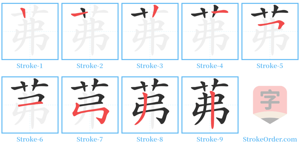 茀 Stroke Order Diagrams