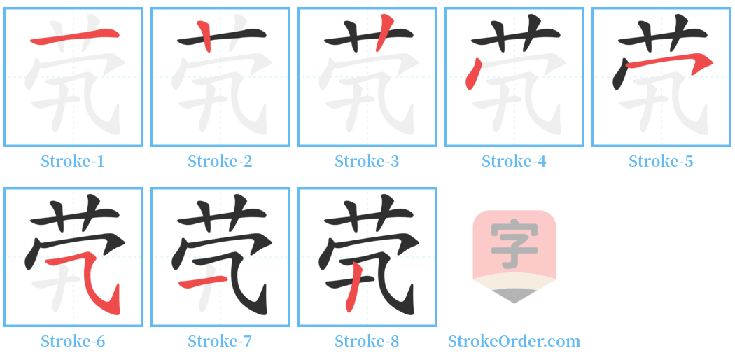 茕 Stroke Order Diagrams