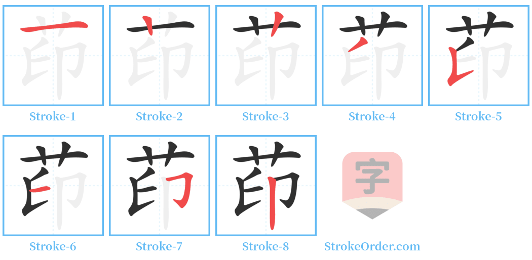 茚 Stroke Order Diagrams