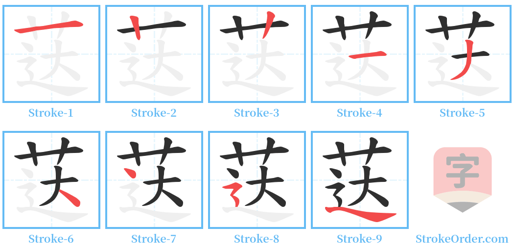 荙 Stroke Order Diagrams