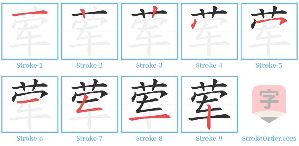 荤 Stroke Order Diagrams