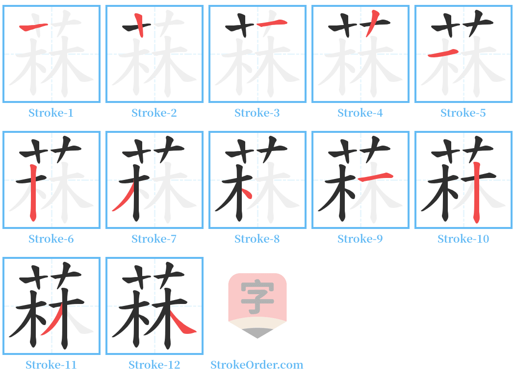 菻 Stroke Order Diagrams