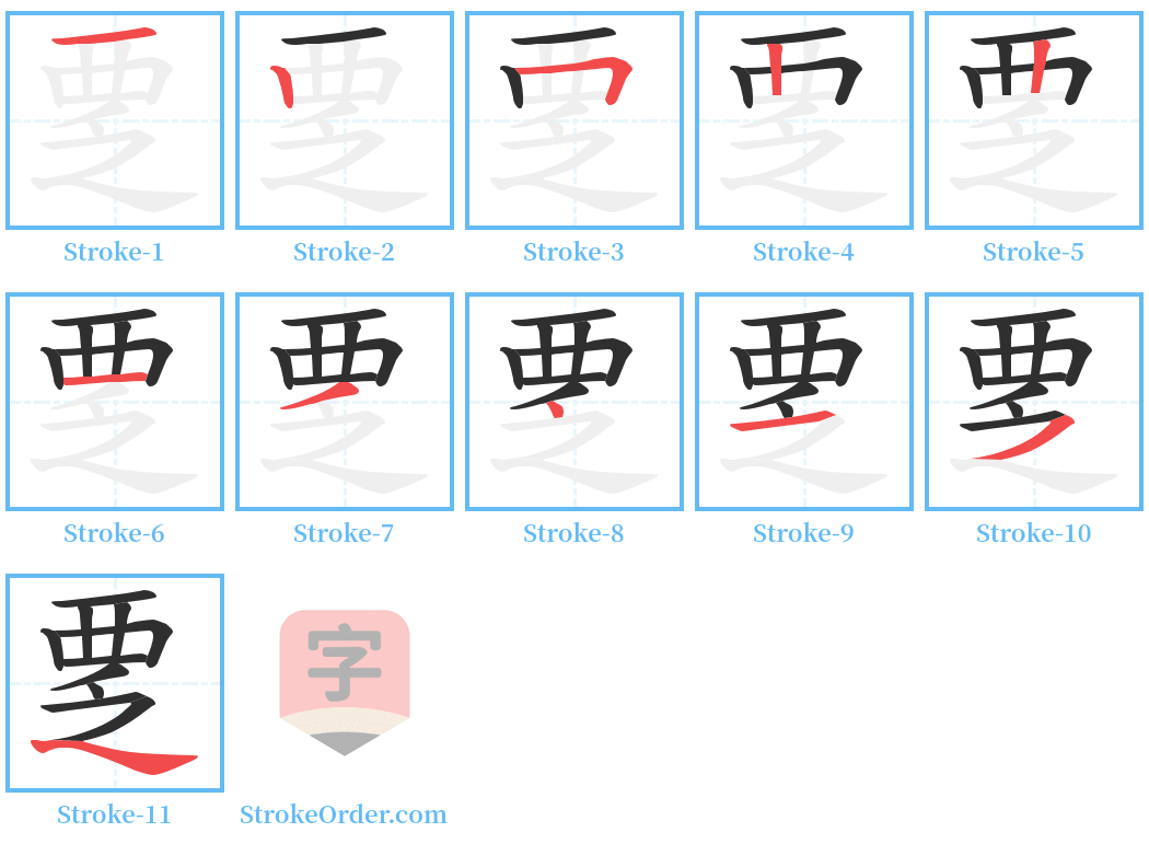 覂 Stroke Order Diagrams