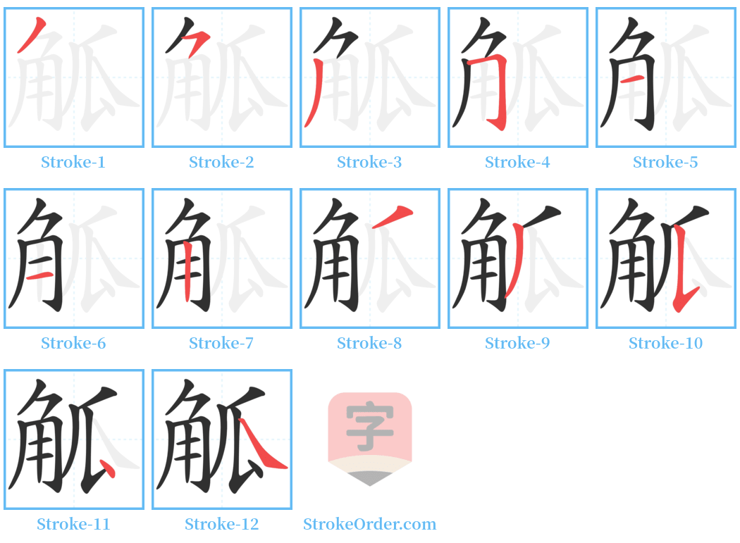 觚 Stroke Order Diagrams