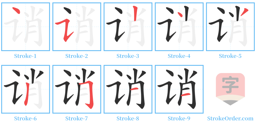 诮 Stroke Order Diagrams