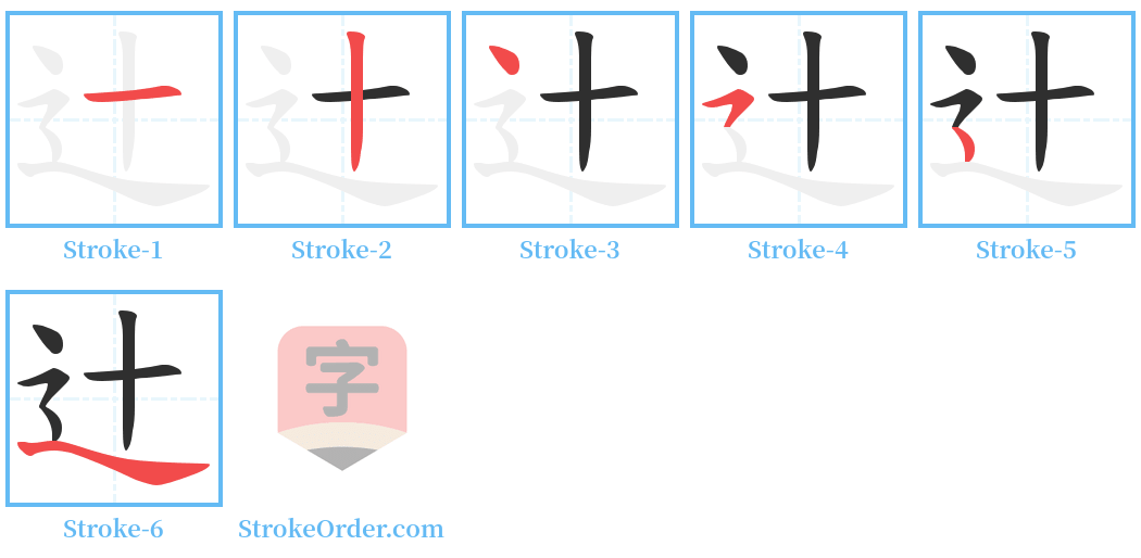 辻 Stroke Order Diagrams