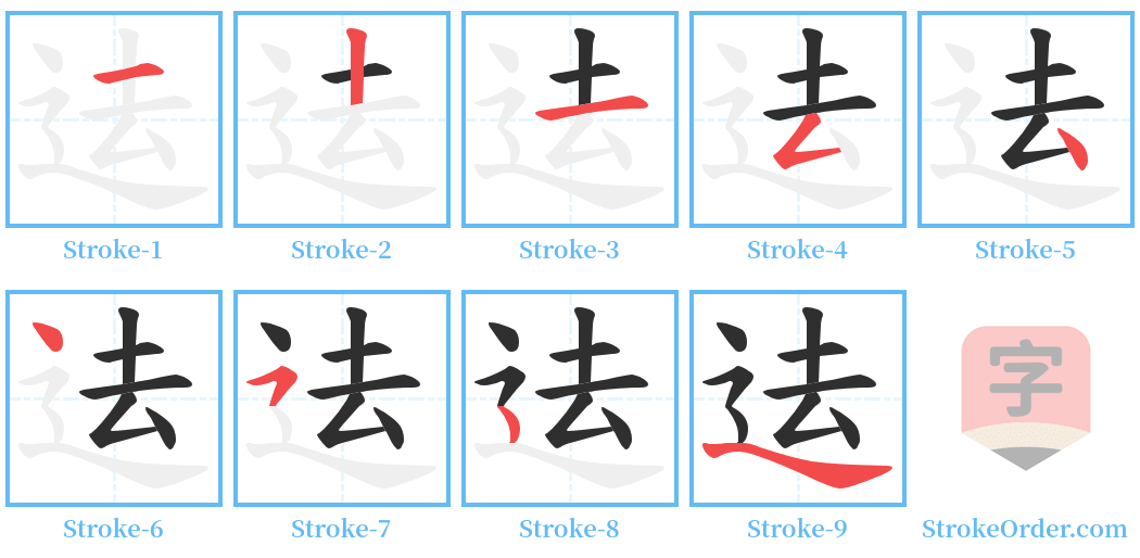 迲 Stroke Order Diagrams