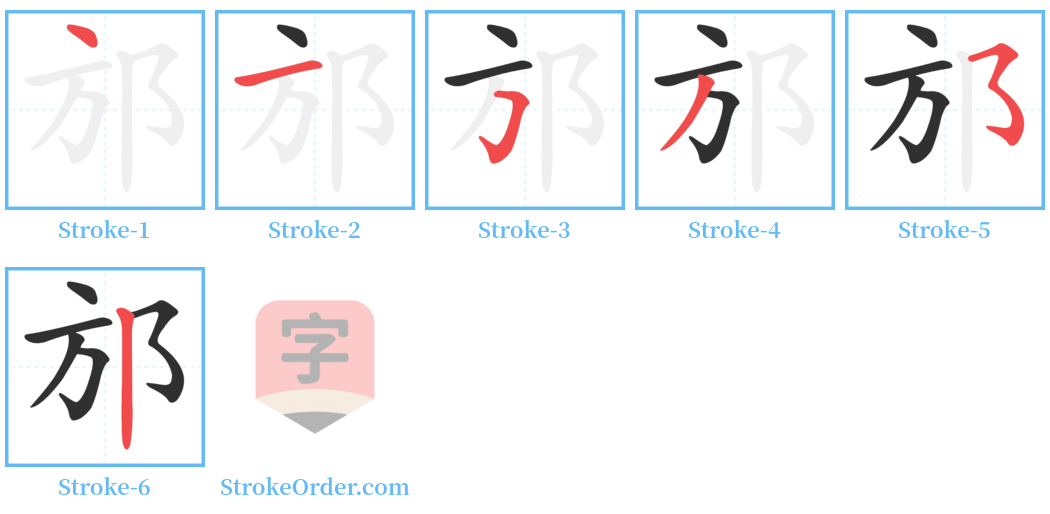 邡 Stroke Order Diagrams