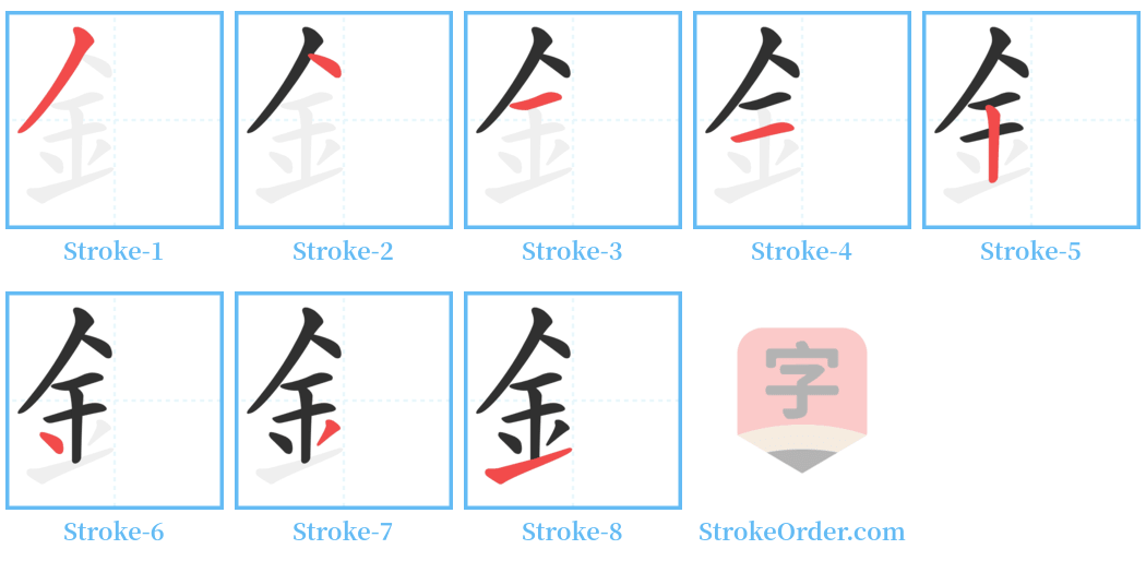 䥙 Stroke Order Diagrams