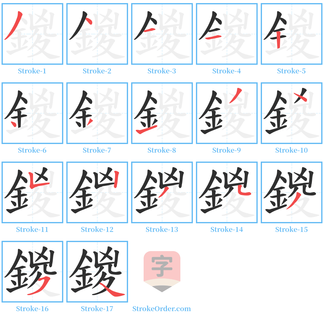 鍐 Stroke Order Diagrams