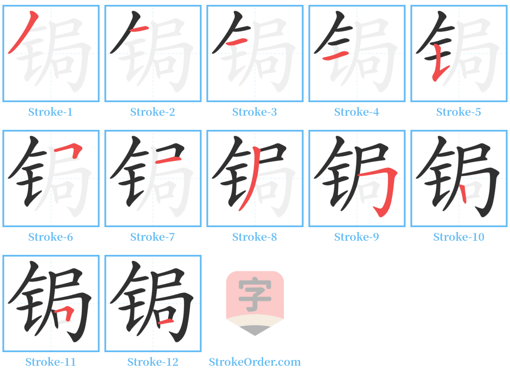 锔 Stroke Order Diagrams