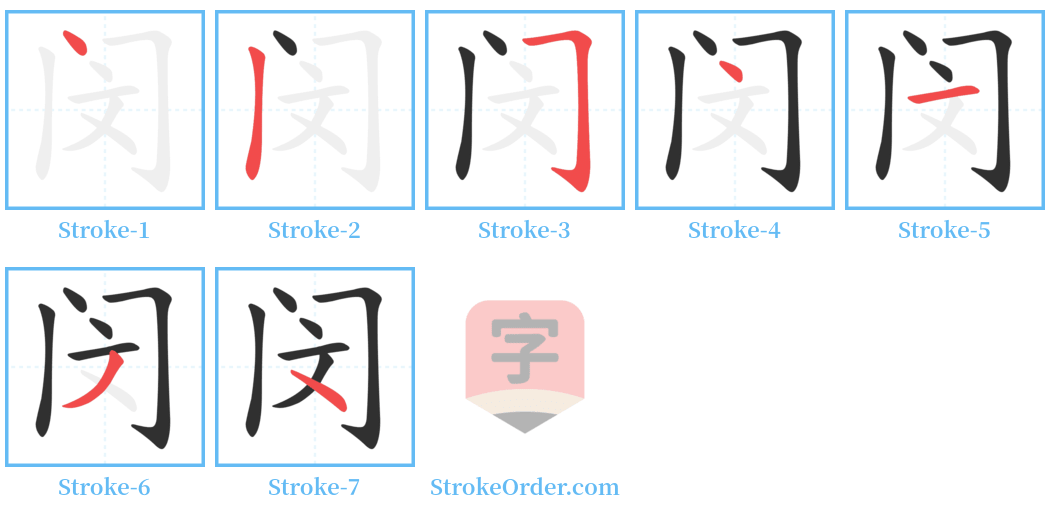 闵 Stroke Order Diagrams