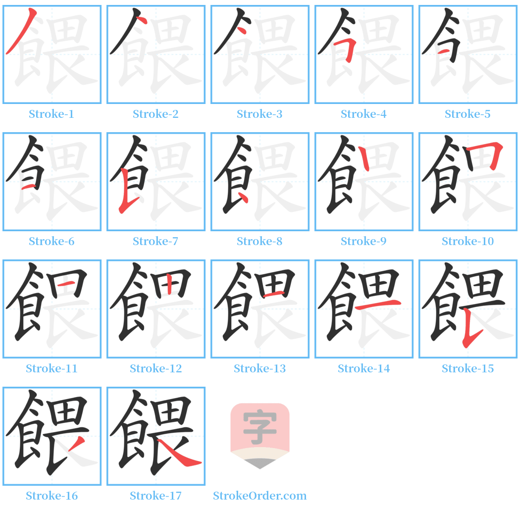 餵 Stroke Order Diagrams